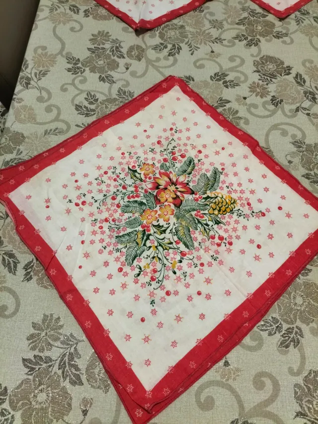 Set 4 tovaglioli natalizi tessuto