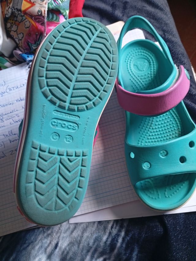 Chanclas niña turquesa y rosa