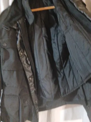 Chaqueta moto mujer negra