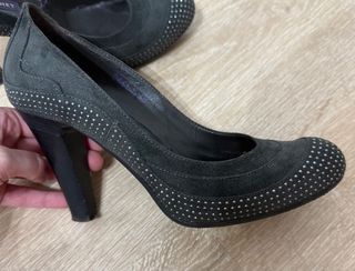 Zapatos de ante gris Janet&Janet talla 38