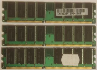 3 Memorias RAM DDR 400 PC3200