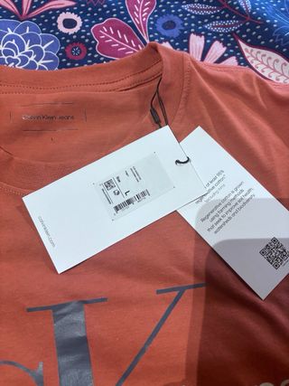 Camiseta Calvin Klein Jeans Naranja Talla L