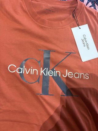 Camiseta Calvin Klein Jeans Naranja Talla L