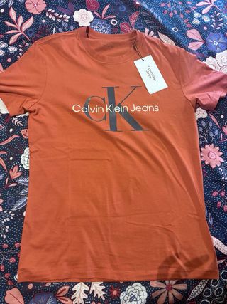 Camiseta Calvin Klein Jeans Naranja Talla L