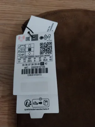 Botas de tacón Zara Serraje Pespunte marrones 