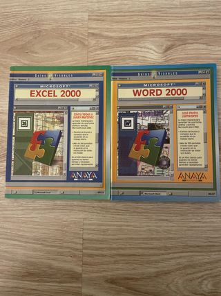 Pack de 2 libros retro de word 2000 y Excel 2000
