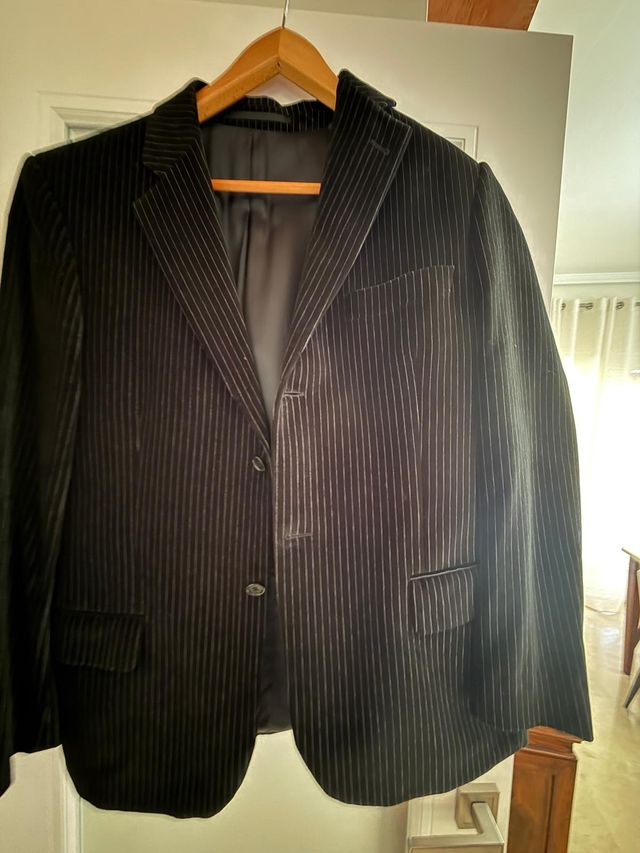 Chaqueta de traje hombre negra