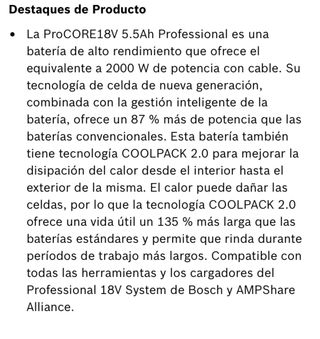 Batería Bosch ProCORE18V 5.5Ah NUEVA