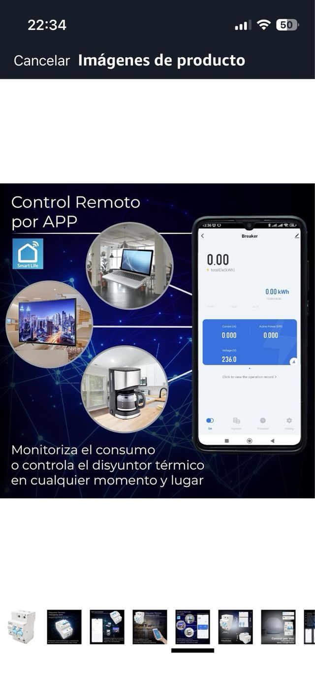 Disyuntor Térmico Inteligente LED-ATOMANT 2P