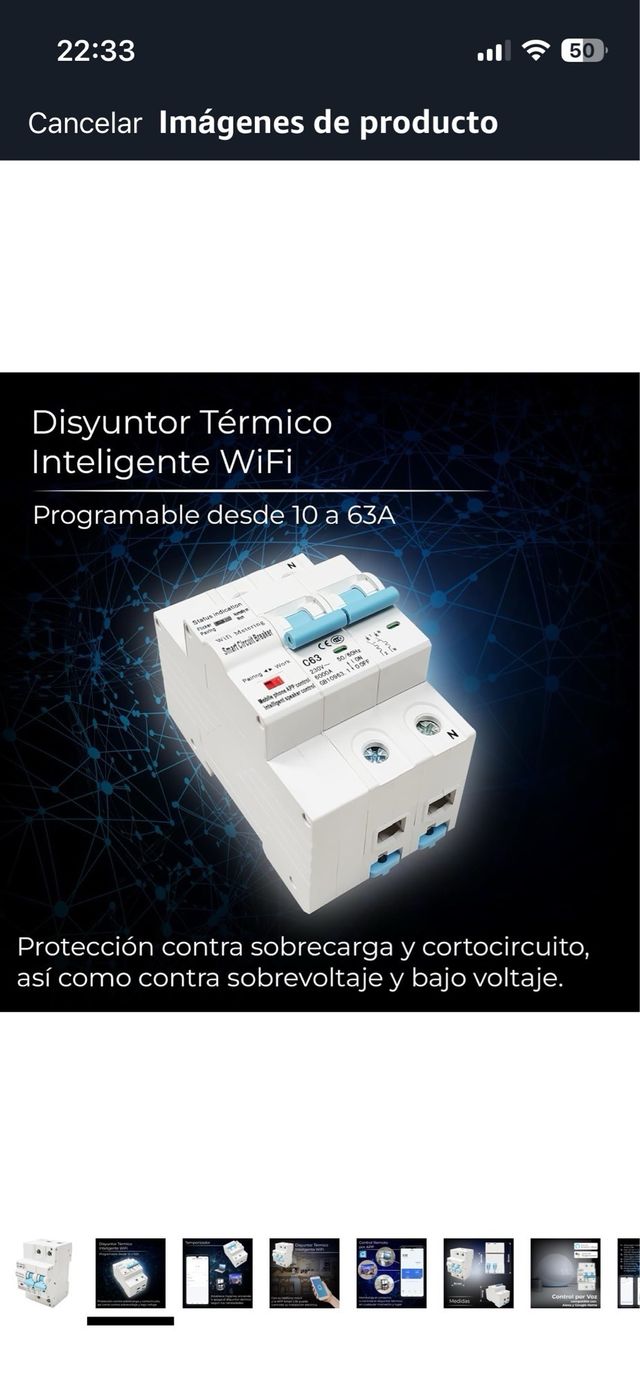 Disyuntor Térmico Inteligente LED-ATOMANT 2P