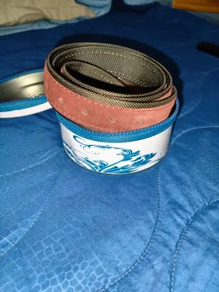 Cintura Charro Pelle Rossa e Nera lunghezza 115