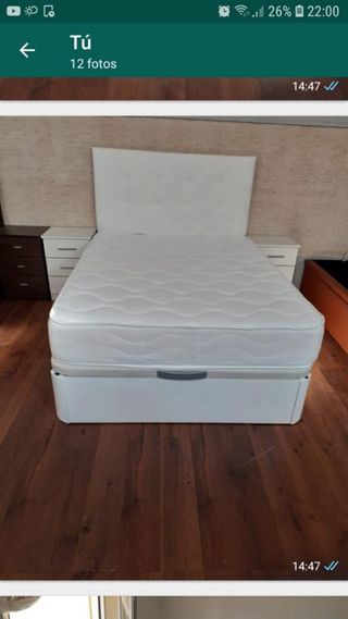 Canapé abatible blanco 135x190