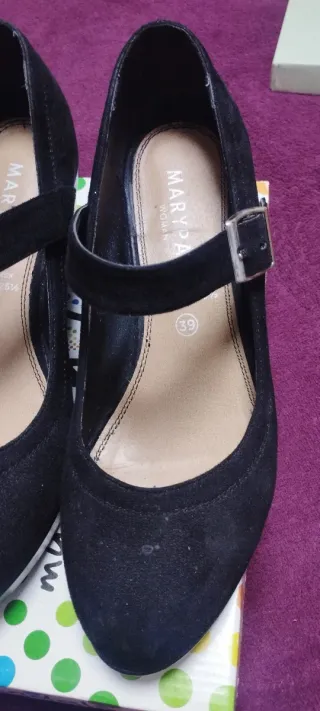 Marypaz Zapatos Tacón Talla 39 Negro