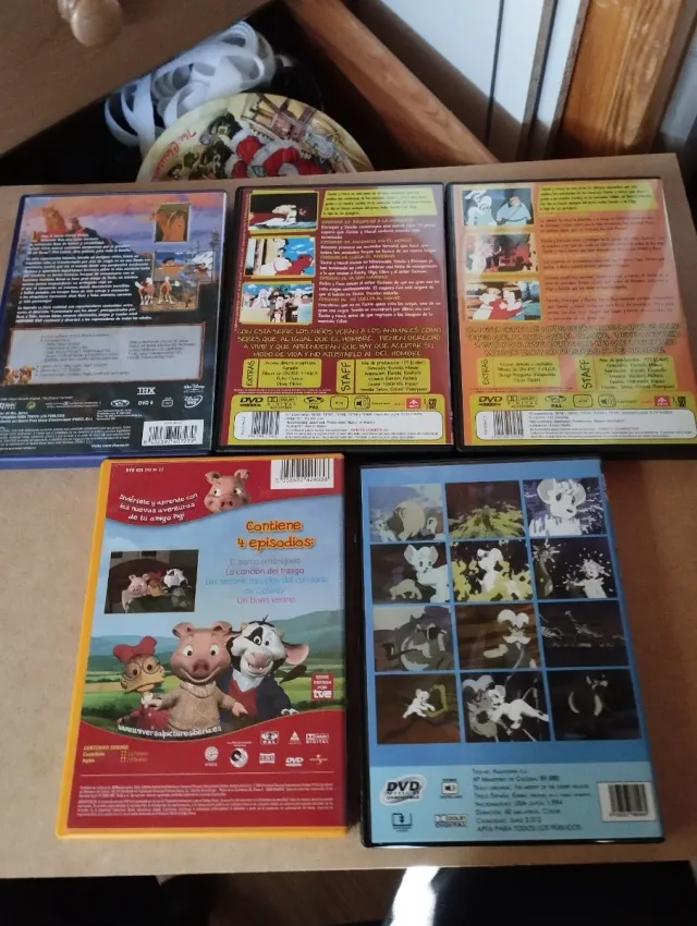 Lote 5 DVDs Infantiles Animados (Español)