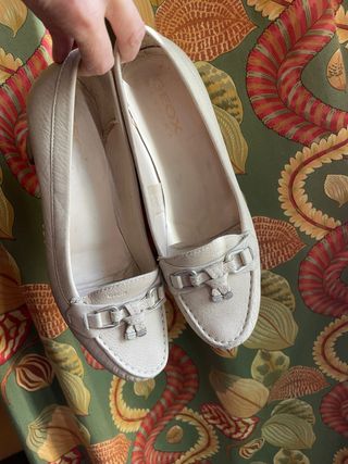 Mocassini Geox Pelle Beige Donna