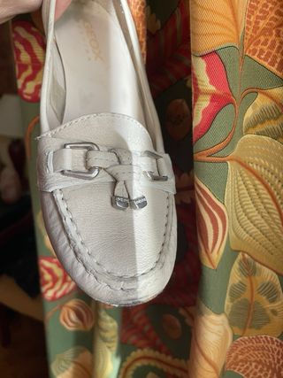 Mocassini Geox Pelle Beige Donna