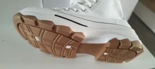 Zapatillas estilo converse blancas altas 
