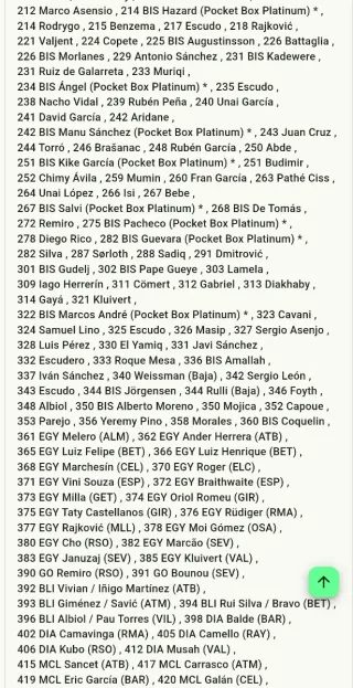 LOTE ALBUM 302 CROMOS LIGA 2022-23 ADRENALYN XL