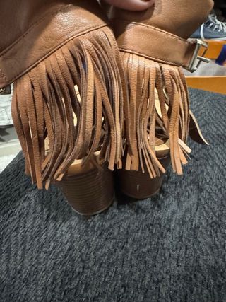 Sandalias Zara Piel Beige Flecos