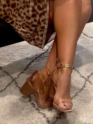 Sandalias Zara Piel Beige Flecos