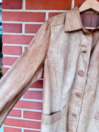 Chaqueta vintage antelina beige