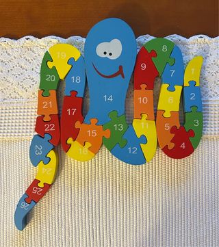 Puzzle Serpiente Madera Números 1-26