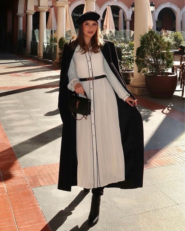 Vestido plisado cinturón