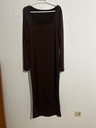 Vestido largo marrón Shein