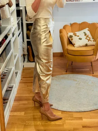 Pantalón dorado Desigual S
