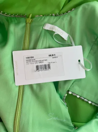 Vestido Sahoco verde talla L con etiquetas