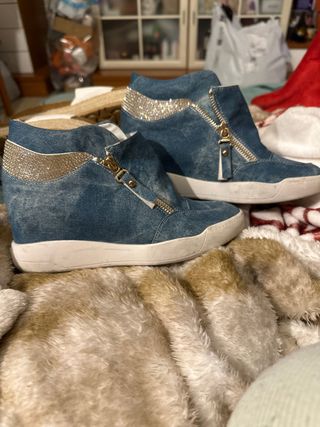 Bambas Tejana con Plataforma y Brillantes