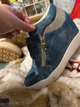 Bambas Tejana con Plataforma y Brillantes