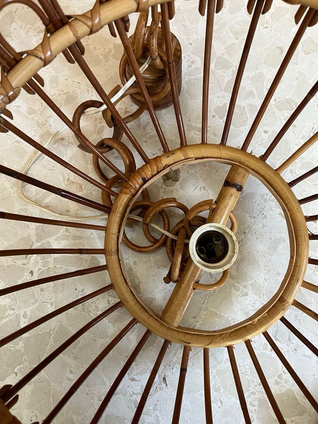 Lámparas Vintage de Mimbre