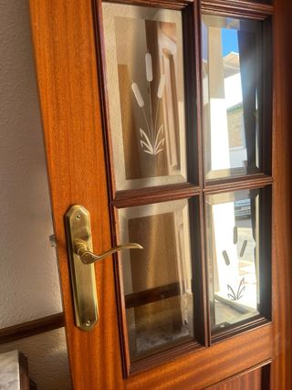 Puertas de madera con cristal