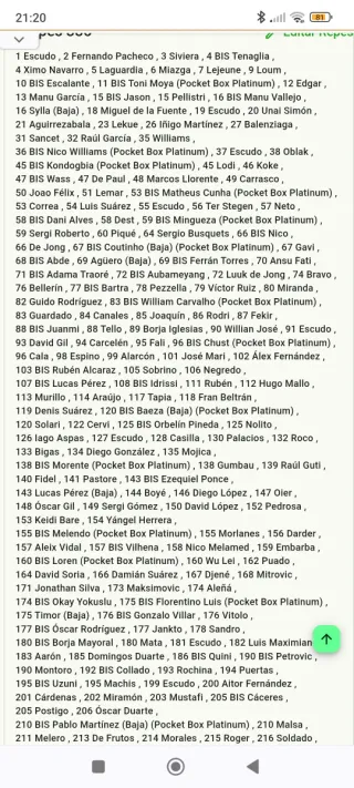 Lote 386 Cromos Adrenalyn XL Liga 21-22