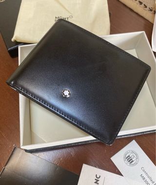 Billetera Montblanc Negra Cuero