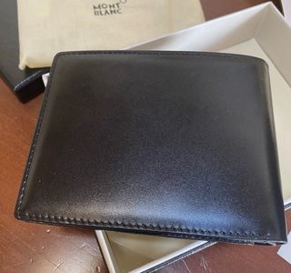 Billetera Montblanc Negra Cuero