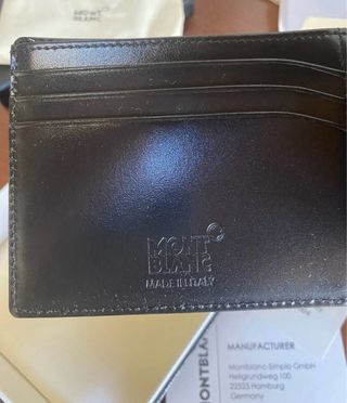 Billetera Montblanc Negra Cuero