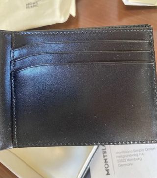 Billetera Montblanc Negra Cuero
