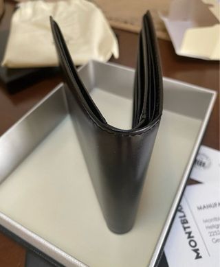 Billetera Montblanc Negra Cuero