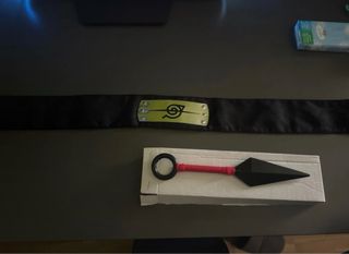 Kunai e fascia per fronte di naruto