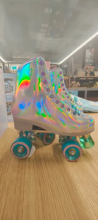 Patines 4 Ruedas Flamingueo Holográficos t39