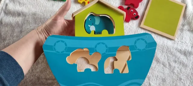 Arca de Noé de Madera - Clasificador de Formas