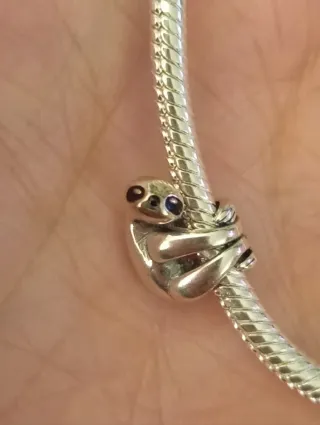 Charm Oso Perezoso Plata