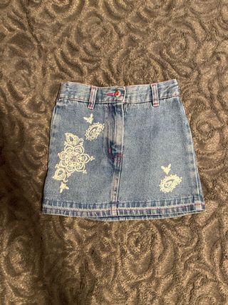 Falda vaquera niña con estampado