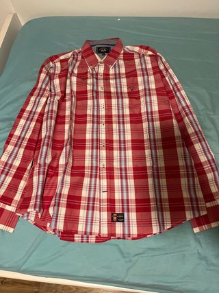 Camisa Spagnolo Cuadros Rojo Talla L