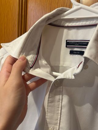 Camisa original Tommy Hilfiger Slim Fit Blanca