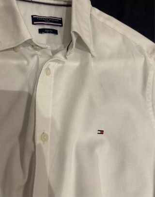 Camisa original Tommy Hilfiger Slim Fit Blanca