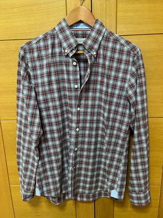 Camisa cuadros El Ganso verde y roja