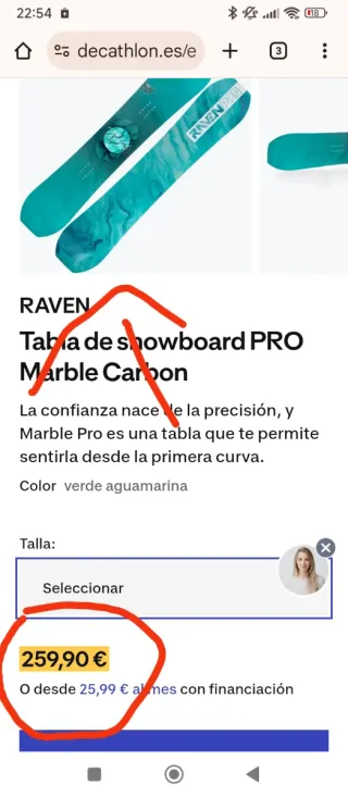 Tabla Snowboard Pro + Fijaciones